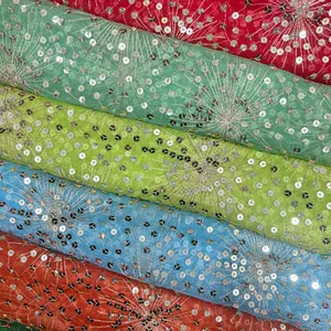 Hete Verkoop Mesh Pailletten Textiel Borduurwerk Pailletten Stof Voor Jurken Trouwfeest