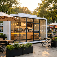 Cabane aux pommes miniature moderne, mobile, préfabriquée, type capsule, pour cafés commerciaux en extérieur