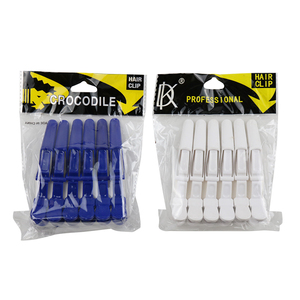 4 couleurs en plastique barbier spa logo personnalisé épingles à cheveux sectionnement coiffure filles pinces à cheveux alligator salon extensions de cheveux <span class=keywords><strong>clips</strong></span> - Product Image 6