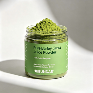 Poudre de jus <span class=keywords><strong>d</strong></span>'herbe <span class=keywords><strong>d</strong></span>'<span class=keywords><strong>orge</strong></span> pure 100% naturelle biologique pour smoothies <span class=keywords><strong>d</strong></span>étox et boissons alcalinisantes HBEUNDAS - Product Image 1