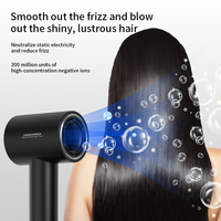 Sèche-cheveux professionnel HD08 pour hommes, haute vitesse, ionique, électrique, pour salon, moteur BLDC 110 000 tr/min, 1600 W, température constante, en plastique