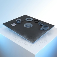 Receveur de douche en polystyrène XPS LUX au design européen, modèle LUX-ST, haute résistance à la compression 300-400 kPa