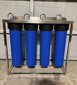 Filtro de Agua de 4 Etapas para Eliminación de Metales Pesados, Reducción de Plomo y Arsénico, Cartucho de Bloque de Carbón Big Blue, para Toda la Casa, con Marco de Acero Inoxidable - Product Image 3