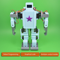 Robot Humanoide Biónico Programable de 12 Grados de Libertad, con Reconocimiento de Voz de Código Abierto, Wifi, Infrarrojos, Control Remoto BT, Plástico ABS, Económico