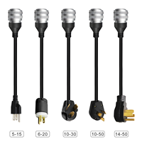 Chargeur de voiture électrique portable intelligent ZenCar 32A 7kW avec adaptateurs NEMA 5-15 et 10-50 pour la recharge quotidienne des voitures électriques, prise de type 2 IEC62196-2