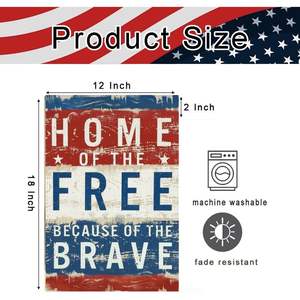 RABUSOFA 4th of July Double Sided <b>Garden</b> <b>Flag</b> 12x18 Inch Nylon Polyester with Digital Printing for Use Fiberglass Flagpole - Product Image 5