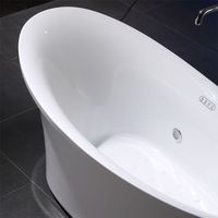 Baignoire à bulles intérieure de 1,8 m, forme ovale, surface lisse relaxante avec panneaux lumineux LED, 1 personne, avec pompe à air, garantie de 2 ans