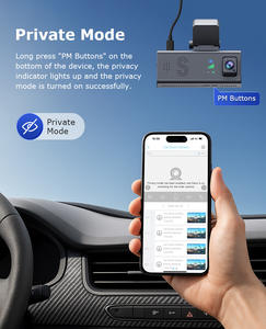 كاميرا مراقبة للسيارة بتقنية 4G مع نظام تحديد المواقع العالمي وتصوير بانورامي بعدستين ورؤية ليلية بالأشعة تحت الحمراء ومسجل للركن مع مستشعر G وإنذار - Product Image 1