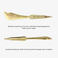 Outil de grattage Gua Sha multifonctionnel en cuivre pur avec pointe de précision, outil de massage des méridiens TCM multifonctionnel pour les soins du corps