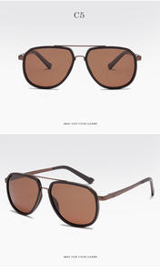 नए ट्रेंडिंग फैशन पंक धूप का चश्मा Uv400 ध्रुवीकृत लेंस डबल ब्रिज पायलट यूनिसेक्स गोगल्स एंटी रिवर्तन तेल प्रतिरोधी - Product Image 4