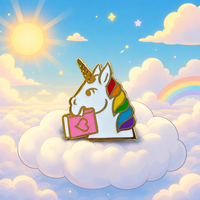 Marqueur de balle en émail Licorne Littéraire, Outil Dicot, Breloque Animale, Personnage de Dessin Animé, Pendentif Personnalisé, Épingle de Revers pour Cadeaux Souvenirs