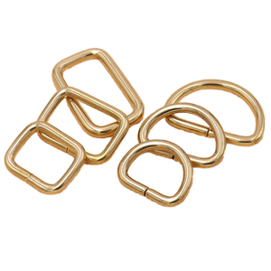 Латунные полированные поворотные кольца-защелки (D-образные), кольца для сумок, полукруглые кольца, квадратные соединительные кольца, фурнитура для багажа - Product Image 4