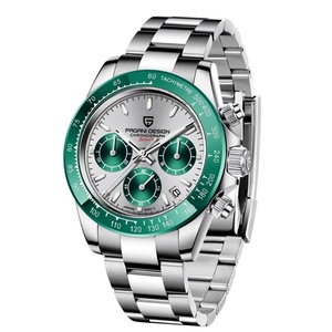 PAGANI DESIGN 1644 Luxury VK63 Movement Stainless Steel Business Date <b>Clock</b> Sports Waterproof Chronograph Quartz Watch - Product Image 1