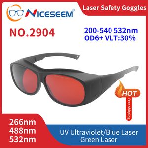 532nm Nd Yagレーザー保護メガネファッショナブルなPCフレームポリカーボネートレンズEN166認定眼安全ゴーグル - Product Image 2