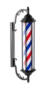Poste de Barbero Negro Antiguo, Letrero para Salón de Belleza, Luces para Barbería - Product Image 3