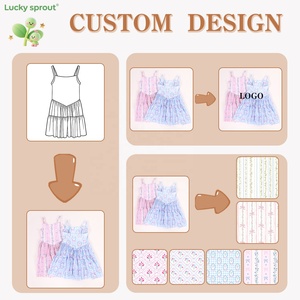 Preordina Vestito Estivo Senza Maniche per Bambine con Fiori Personalizzati, Abito Sportivo Morbido ed Elastico al Ginocchio per Bambini - Product Image 3