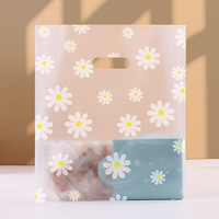 Sacs en plastique transparents givrés avec poignée découpée pour la vente en gros, emballages cadeaux pour pâtisseries, gâteaux, desserts, biscuits à emporter