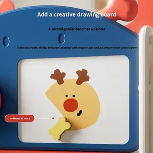 BOKE YDP-ML-001-NHJ Scivolo e Altalena Combinati in Plastica HDPE per Interni, Struttura per Arrampicata Multifunzionale per Bambini - Product Image 4