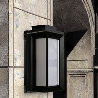 Applique murale LED étanche pour extérieur Tête de porte à capteur en aluminium IP65 pour balcon, patio, mur extérieur, terrasse, éclairage extérieur