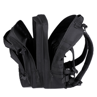 Sac à dos TJD noir pour l'extérieur, grande capacité, imperméable, durable, en nylon, outils de survie, premiers secours, randonnée, camping, urgence