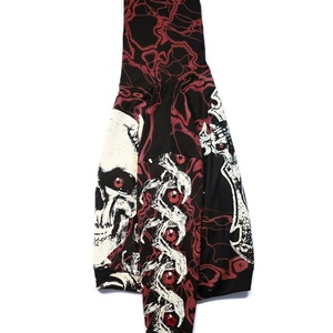 Sudadera con Capucha Oversize de Forro Polar Grueso con Diseño Gótico de Calavera y Cruz, Estilo Urbano, Personalizada, OEM ODM, Suministro de Fábrica de Marca Privada - Product Image 3
