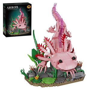 Juego de Bloques de Construcción de Axolotl de Plástico Simulado, 998 Piezas, Figura de Animal para Niños y Adultos <span class=keywords><strong>HTL</strong></span>, Gran Venta - Product Image 1