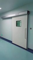 Porte coulissante hermétique médicale de haute qualité avec mécanisme de joint de basculement, excellente étanchéité pour salles d'opération propres des hôpitaux