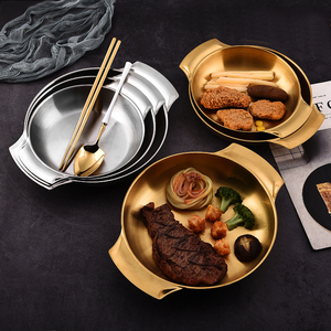 Wholesale Stainless Steel <strong>Paella</strong> <strong>Pans</strong> Korea Style Frying <strong>Pan</strong> Kitchen Cookware Soup Stock Pots Cooking - Product Image 3