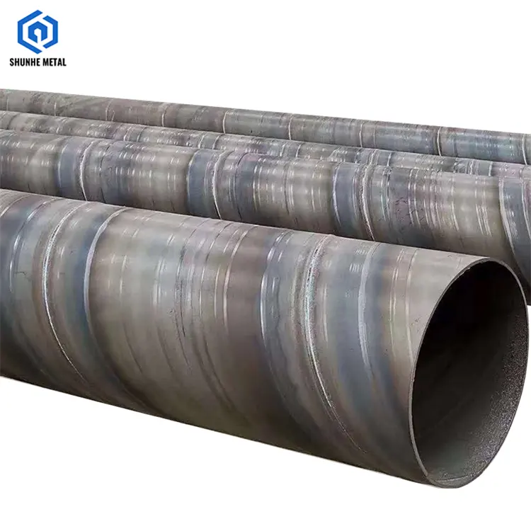 Ssaw de carbono laminado en caliente, tubo de acero en espiral soldado, diámetro de 4mm, 300mm de espesor, diámetro de 2500mm