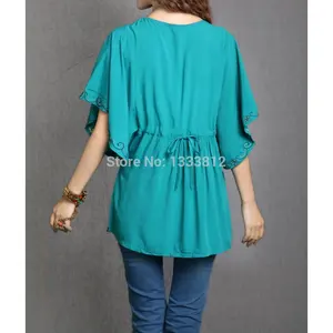 Ropa de Mujer de Algodón con Bordado Floral Étnico Mexicano Vintage - Product Image 2