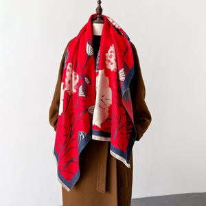 Moda señoras vestidos de noche Pashmina envuelve bufandas moda flor Jacquard patrón cárdigan capas bufanda de Cachemira para mujer - Product Image 6