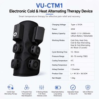 Nouvelle machine de massage électrique portable 3-en-1 à compression chaude et froide pour le soulagement des douleurs articulaires et de l'arthrite au genou