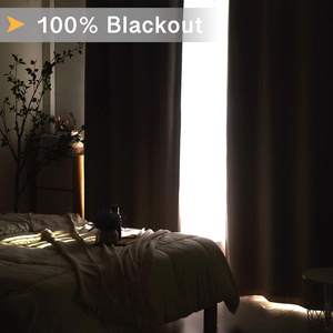 Rideau occultant en tissu de conception de bande CC-9018, <span class=keywords><strong>flocage</strong></span> de la face arrière du tissu, taux d'ombrage de 100% pour le salon - Product Image 5