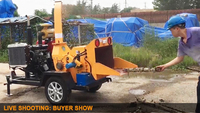 BOLIDA 8-12 t/h MOBILE BROYEUR À BOIS YMPJ1300 Déchiqueteuse à bois diesel mobile de haute qualité