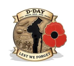 D Day 80e anniversaire émail épinglette Broche WW2 <span class=keywords><strong>Normandie</strong></span> Landing vétérans poitrine broche métal broche cadeau commémoratif Badge - Product Image 3