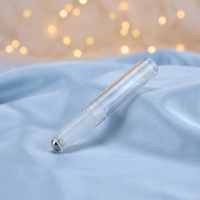 Flacon roll-on de luxe vide en plastique PETG de 7,5 ml et 10 ml pour sérum de soin et huile essentielle avec bille métallique