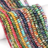 Perles d'abaque en pierre impériale naturelle, perles à facettes pour bracelets et colliers, accessoires de bijoux DIY, vente en gros
