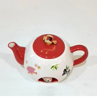 Ensemble mignon en céramique de bouilloire de théière de forme de chat d'Odm et d'OEM pour le fournisseur à la maison de restaurant
