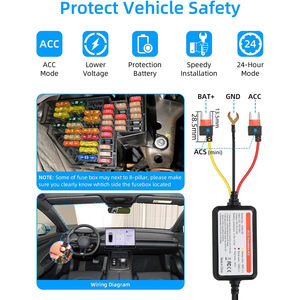 Kit de Cableado para Cámara de Coche con Modo de Estacionamiento 24 Horas, Gestión Inteligente de Energía, Cable ACC para Grabadora de Video y Seguridad - Product Image 3