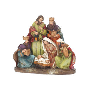 Escena de la Natividad de la Sagrada Familia Religiosa y Católica con Estatua de Libro Bíblico para Regalos - Product Image 3