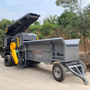 Electric Wood chipper shredder Branch wood Chip Crusher Machine horizontal wood grinder For Sale