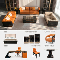 Ensemble de meubles de salon de haute qualité pour appartement, service tout-en-un, meubles en bois de style italien, ensemble de canapés de luxe