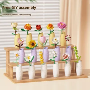 Sáng tạo tự làm ABS nhựa lắp ráp đồ chơi hoa chi nhánh xây dựng khối đồ trang trí mô hình giáo dục Quà Tặng cho cô gái gói của miếng - Product Image 1