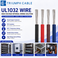 Fil de raccordement UL1032 isolé en PVC 1000V 90 ° Fil électrique en cuivre toronné de type C pour le câblage interne des équipements de panneaux de commande