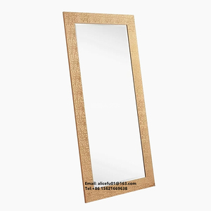 Specchio da Parete Moderno di Lusso Nero Contemporaneo Grande, Cornice in Plastica Spessa 4mm, Supporto in MDF Resistente Fatto a Mano - Product Image 1