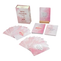 Cartes à jouer écologiques personnalisées imprimées, jeu d'affirmations positives avec boîte, coins arrondis, cartes de citations de pleine conscience, vente en gros
