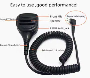 Micrófono de Mano para Walkie Talkie, Micrófono Remoto de Hombro con Altavoz para BaoFeng UV5R UV16 <span class=keywords><strong>UV9R</strong></span> Kenwood TK, <span class=keywords><strong>Radio</strong></span> Bidireccional - Product Image 4