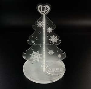 Tùy chỉnh <span class=keywords><strong>L</strong></span> hình dạng hoặc cong Acrylic quảng cáo bông tai chủ cho truy cập Bảng hiển thị hàng đầu đứng - Product Image 2