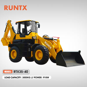 Maquinaria de movimiento de tierras RUNTX Motor Epa Retroexcavadora Diesel Nueva retroexcavadora remolcable Retroexcavadora 4x4 - Product Image 1