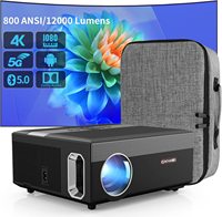 Fabrika Tedarikli LED Akıllı TV Projektör Youtube 4K 16000 Lümen 1080P Wifi ve Bluetooth Projektörlü